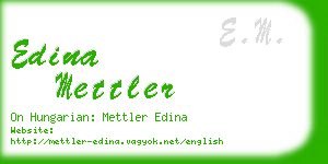 edina mettler business card